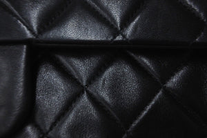CHANEL シャネル マトラッセ 25 ショルダーバッグ ダブルフラップ 1番台 ラムスキン ブラック ゴールド 美品 中古 58464