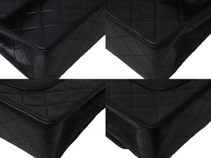 CHANEL シャネル マトラッセ 25 ショルダーバッグ ダブルフラップ 1番台 ラムスキン ブラック ゴールド 美品 中古 58464