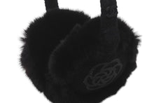 Load image into Gallery viewer, 極美品 CHANEL シャネル ココマーク カメリア イヤーマフ A54573 ブラック ロゴ ファー 耳当て 小物 中古 58468