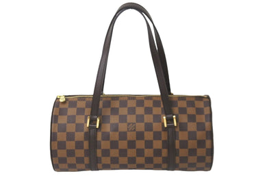 LOUIS VUITTON ルイヴィトン ダミエ パピヨンGM ハンドバッグ 30cm ロゴ ブラウン カバン 鞄 手持ち N51303 美品 中古 58469