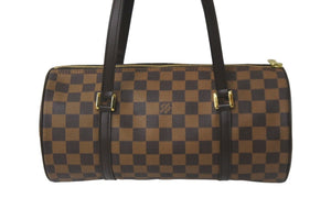 LOUIS VUITTON ルイヴィトン ダミエ パピヨンGM ハンドバッグ 30cm ロゴ ブラウン カバン 鞄 手持ち N51303 美品 中古 58469