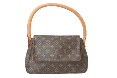 LOUIS VUITTON ルイヴィトン ショルダーバッグ ミニルーピング M51147 ブラウン レディース 美品 中古 58473
