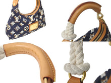 Load image into Gallery viewer, LOUIS VUITTON ルイヴィトン ビュルPM ハンドバッグ モノグラム M40238 ナイロン ブルーマリーヌ ゴールド金具 美品 中古 58474