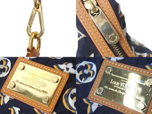 Load image into Gallery viewer, LOUIS VUITTON ルイヴィトン ビュルPM ハンドバッグ モノグラム M40238 ナイロン ブルーマリーヌ ゴールド金具 美品 中古 58474