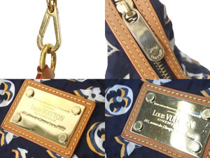 LOUIS VUITTON ルイヴィトン ビュルPM ハンドバッグ モノグラム M40238 ナイロン ブルーマリーヌ ゴールド金具 美品 中古 58474