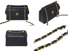 Load image into Gallery viewer, CHANEL シャネル ショルダーバッグ マトラッセ 1番台 ラムスキン 半丸フラップ ブラック ポーチ付き 美品 中古 58476