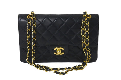 CHANEL シャネル ショルダーバッグ マトラッセ23 2番台 ラムスキン Wフラップ ブラック ゴールド金具 美品 中古 58477