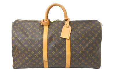 LOUIS VUITTON ルイヴィトン ボストンバッグ キーポル55 モノグラム M41424 ゴールド金具 美品 中古 58484