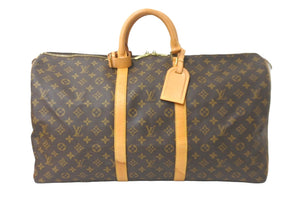 LOUIS VUITTON ルイヴィトン ボストンバッグ キーポル55 モノグラム M41424 ゴールド金具 美品 中古 58484