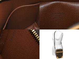 LOUIS VUITTON ルイヴィトン ショルダーバッグ 斜め掛け M45266 モノグラム ダヌーブ ブラウン ゴールド金具 美品 中古 58486