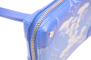 LOUIS VUITTON ルイヴィトン M45440 ソフトトランク ネックレス ウォレット モノグラムクラウズ ヴァージル ブルー 美品 中古 58492