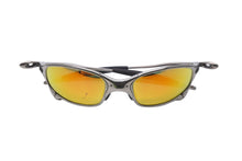 Load image into Gallery viewer, OAKLEY オークリー サングラス ジュリエット ミラーレンズ 金属フレーム ゴム イエロー グリーン シルバー 良品 中古 58494