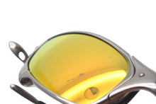 Load image into Gallery viewer, OAKLEY オークリー サングラス ジュリエット ミラーレンズ 金属フレーム ゴム イエロー グリーン シルバー 良品 中古 58494