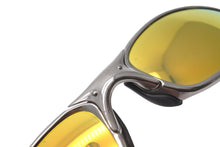 Load image into Gallery viewer, OAKLEY オークリー サングラス ジュリエット ミラーレンズ 金属フレーム ゴム イエロー グリーン シルバー 良品 中古 58494