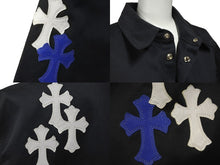 Load image into Gallery viewer, 極美品 CHROME HEARTS クロムハーツ ジャケット ワークドッグ クロスパッチ デニムシャツ シルバー金具 サイズM 中古 58497