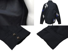 Load image into Gallery viewer, 極美品 CHROME HEARTS クロムハーツ ジャケット ワークドッグ クロスパッチ デニムシャツ シルバー金具 サイズM 中古 58497