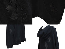 Load image into Gallery viewer, CHROME HEARTS クロムハーツ パーカー Y NOT クロスパッチ カスタム CH プラス サイズL 2212-304-6606 美品 中古 58499