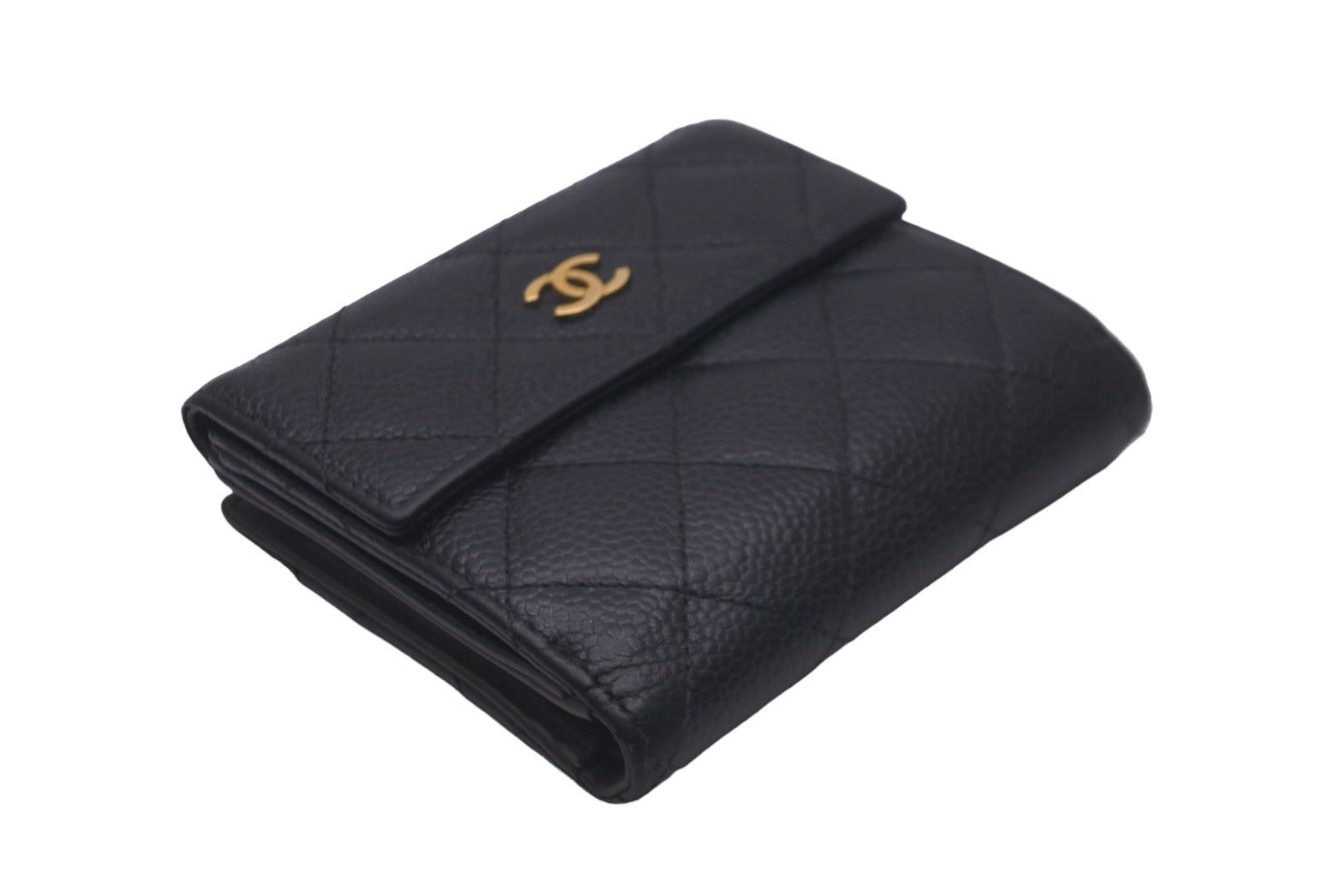 CHANEL シャネル ココマーク 二つ折り財布 21番台 キャビア