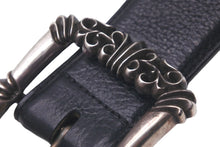 Load image into Gallery viewer, CHROME HEARTS クロムハーツ ベルトバックル クラシック フィリグリーOTJ ベルト 1.5 サイズ40 レザー シルバー925 美品 中古 58504
