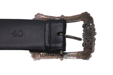 Load image into Gallery viewer, CHROME HEARTS クロムハーツ ベルトバックル クラシック フィリグリーOTJ ベルト 1.5 サイズ40 レザー シルバー925 美品 中古 58504