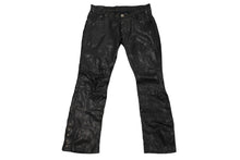 Load image into Gallery viewer, CHROME HEARTS クロムハーツ パンツ レザーパンツ フレアパンツ クロスボール シルバー925 ブラック サイズ32 美品 中古 58507