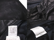 Load image into Gallery viewer, CHROME HEARTS クロムハーツ パンツ レザーパンツ フレアパンツ クロスボール シルバー925 ブラック サイズ32 美品 中古 58507