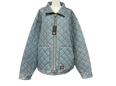 極美品 Supreme × Dikies シュプリーム ディキーズ 21AW キルティング ワークデニム ジャケット ブルー サイズXL 中古 58512 