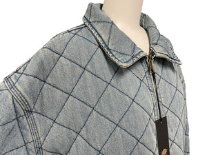 極美品 Supreme × Dikies シュプリーム ディキーズ 21AW キルティング ワークデニム ジャケット ブルー サイズXL 中古 58512 