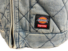 画像をギャラリービューアに読み込む, 極美品 Supreme × Dikies シュプリーム ディキーズ 21AW キルティング ワークデニム ジャケット ブルー サイズXL 中古 58512 