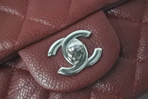 CHANEL シャネル ショルダーバッグ ミニマトラッセショルダーチェーン ボルドー キャビアスキン 15番台 美品 中古 58520