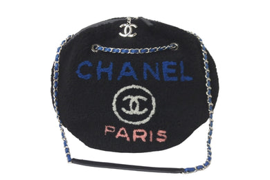 CHANEL シャネル チェーンショルダーバッグ ドーヴィル 26番台 A57972 ムートン レザー ブラック シルバー金具 58525