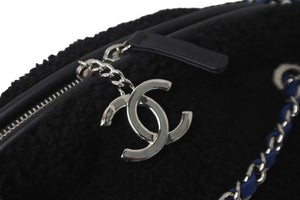CHANEL シャネル チェーンショルダーバッグ ドーヴィル 26番台 A57972 ムートン レザー ブラック シルバー金具 58525