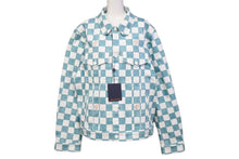 Load image into Gallery viewer, 新品未使用 LOUIS VUITTON ルイヴィトン デニムジャケット ダミエ RM2129 IM3 HLA20W ホワイト エメラルドグリーン サイズ50 58532