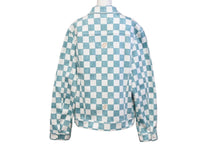 Load image into Gallery viewer, 新品未使用 LOUIS VUITTON ルイヴィトン デニムジャケット ダミエ RM2129 IM3 HLA20W ホワイト エメラルドグリーン サイズ50 58532