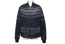 Load image into Gallery viewer, CHANEL シャネル ナイロンジャケット スポーツライン P29238V19623 06A ネイビー グレー ブラック金具 サイズ38 美品 中古 58533