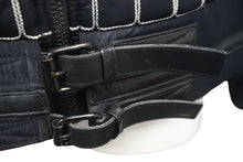 Load image into Gallery viewer, CHANEL シャネル ナイロンジャケット スポーツライン P29238V19623 06A ネイビー グレー ブラック金具 サイズ38 美品 中古 58533