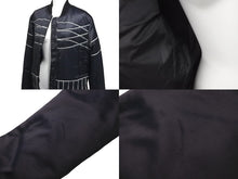 Load image into Gallery viewer, CHANEL シャネル ナイロンジャケット スポーツライン P29238V19623 06A ネイビー グレー ブラック金具 サイズ38 美品 中古 58533