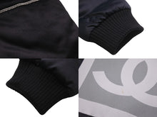 Load image into Gallery viewer, CHANEL シャネル ナイロンジャケット スポーツライン P29238V19623 06A ネイビー グレー ブラック金具 サイズ38 美品 中古 58533