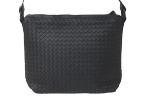 BOTTEGAVENETA ボッテガヴェネタ ショルダーバッグ ワンショルダー イントレチャート レザー ブラック 美品 中古 58547