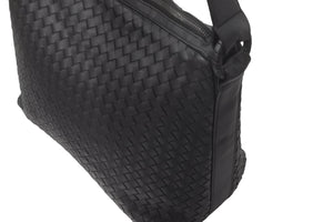 BOTTEGAVENETA ボッテガヴェネタ ショルダーバッグ ワンショルダー イントレチャート レザー ブラック 美品 中古 58547