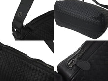 Load image into Gallery viewer, BOTTEGAVENETA ボッテガヴェネタ ショルダーバッグ ワンショルダー イントレチャート レザー ブラック 美品 中古 58547