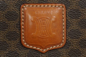 CELINE セリーヌ ボストンバッグ 35CM マカダム柄 ブラウン PVC