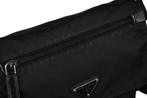 PRADA プラダ クロスショルダーバッグ BT8994 三角ロゴプレート ナイロン ブラック シルバー金具 良品 中古 58552