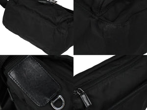 PRADA プラダ クロスショルダーバッグ BT8994 三角ロゴプレート ナイロン ブラック シルバー金具 良品 中古 58552