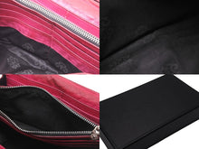 Load image into Gallery viewer, CHROME HEARTS クロムハーツ 長財布 ウェーブウォレット クロスボタン ブラック ピンク シルバー925 良品 中古 58556