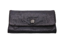 Load image into Gallery viewer, CHROME HEARTS クロムハーツ 長財布 ウェーブウォレット クロスボタン ブラック ピンク シルバー925 良品 中古 58556