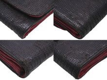 Load image into Gallery viewer, CHROME HEARTS クロムハーツ 長財布 ウェーブウォレット クロスボタン ブラック ピンク シルバー925 良品 中古 58556