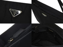 Load image into Gallery viewer, PRADA プラダ トートバッグ B6242 三角ロゴプレート ナイロン ブラック シルバー金具 イタリア製 ユニセックス 美品 中古 58561