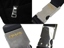 画像をギャラリービューアに読み込む, PRADA プラダショルダーバッグ VA0720 キルティング シワ加工 ナイロン ブラック シルバー金具 美品 中古 58570 