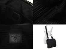 画像をギャラリービューアに読み込む, PRADA プラダショルダーバッグ VA0720 キルティング シワ加工 ナイロン ブラック シルバー金具 美品 中古 58570 